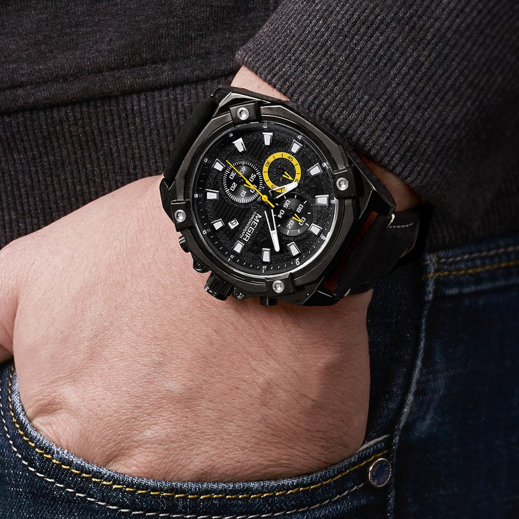 MEGIR Men's Quartz Watches Top Brand Luxury Military Sports Watch Chronograph Fashion Man Clock Wristwatch montre homme 2054-1