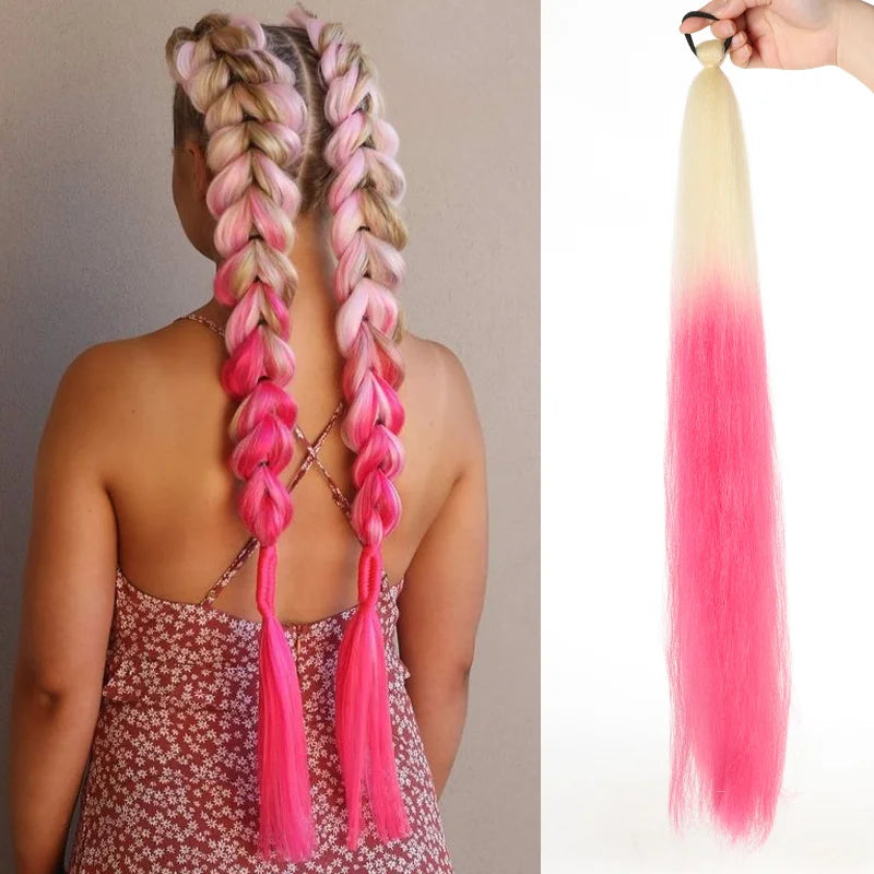 LUPU 26 Inch Ombre Ponytail Extension