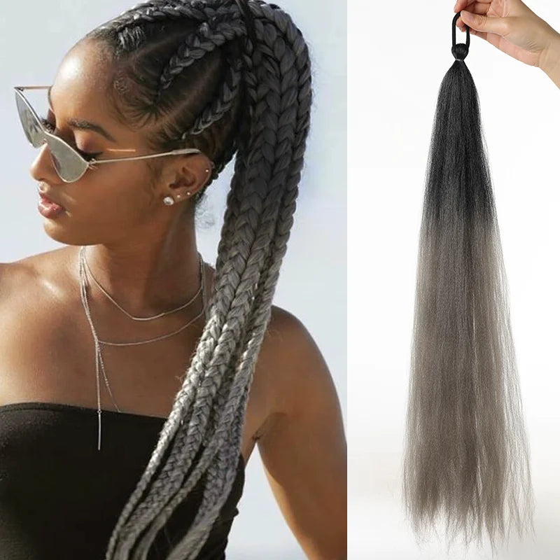 LUPU 26 Inch Ombre Ponytail Extension