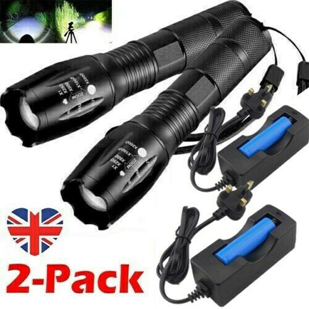 High Power Torch Adjustable Focus LED Flashlight 5 Modes