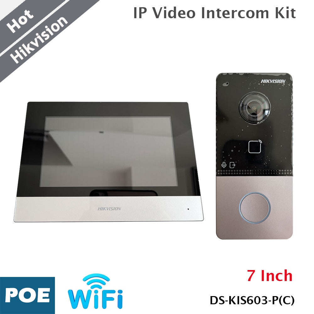Hikvision IP Video Intercom Kit Indoor Station 7 Inch Touch Screen Support