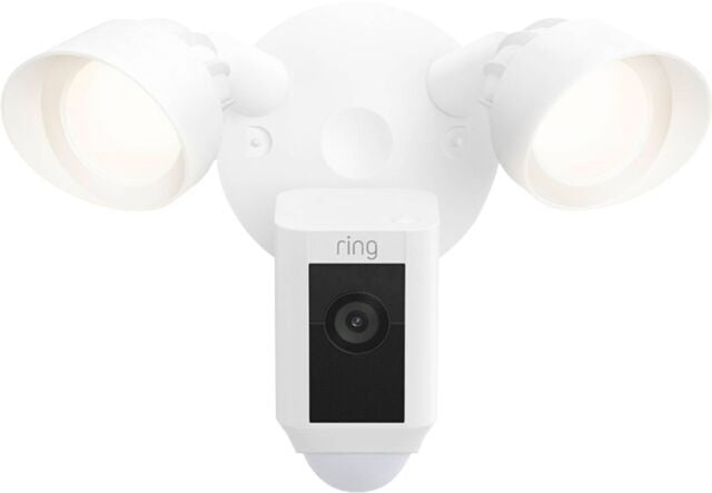 Ring Floodlight Cam Wired Plus 1080p Outdoor WiFi Camera with Night Vi