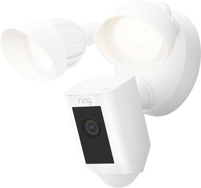 Ring Floodlight Cam Wired Plus 1080p Outdoor WiFi Camera with Night Vi